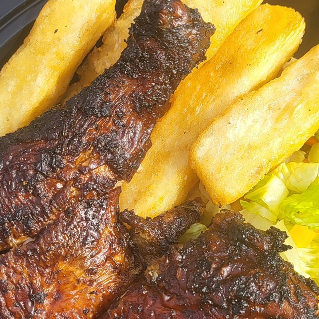Jerk Chicken and Yuca.