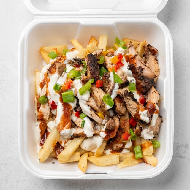Jerk Chicken Loaded Fries.